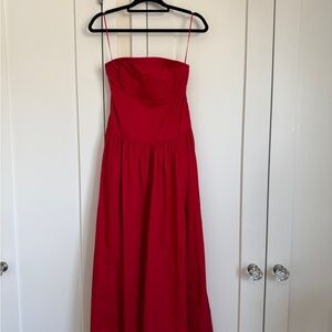 Red Strapless Dress